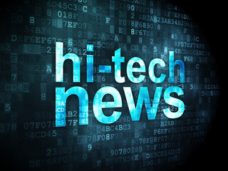 Obraz premium News concept: Hi-tech News on digital background