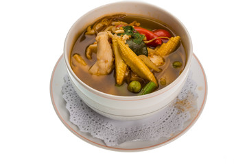 Spicy Thai Chicken and Corn Soup