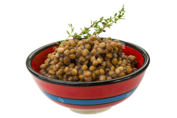 Backed lentils