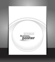 Stylish presentation of business poster. White design.