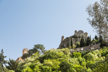 Buildings in Eze Rising from Treetops