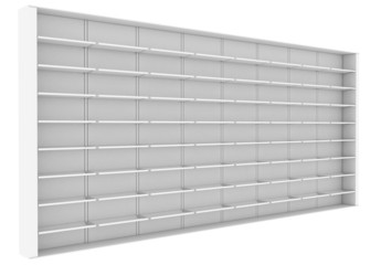 Large white shelves