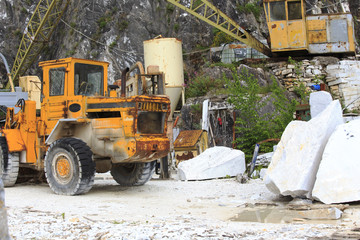 Working the Marble Quarry - Italy