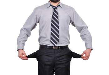 businessman with pockets