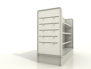display fixtures with slat board and shelves