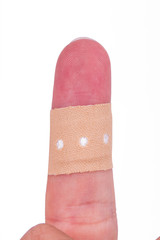 Adhesive Bandage on Index Finger