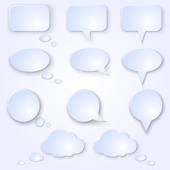 Vector Set of Empty Speech Bubbles