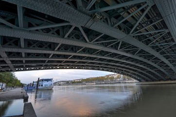 Naklejka premium Vues de Lyon entre Rhône et Saône.