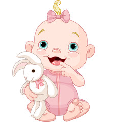 Obraz premium Cute baby girl