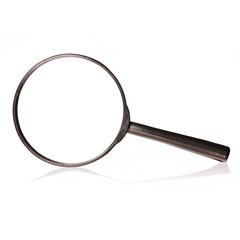 Magnifying glass isolated on white