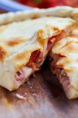 Opened calzone b