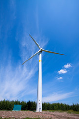 wind power generator on the grassland