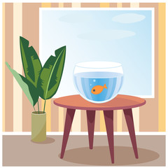 Goldfish in aquarium