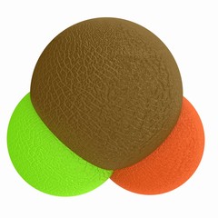 3d illustration of a leather water molecule