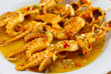 Grilled squid.