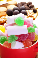 candies and some typical christmas sweets in Spain like turron a