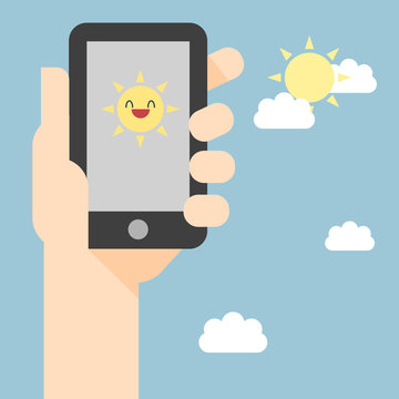 Weather reports via Smart Phone