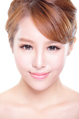 Obraz premium woman with beauty face and perfect skin