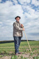 Farmer working in the fields