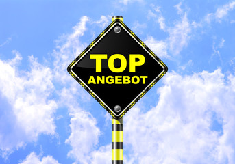 TOP ANGEBOT ROAD SIGN
