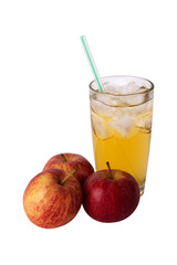 juice and an apple