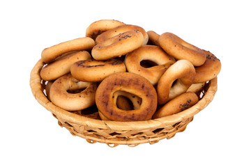 basket with dry bread-ring