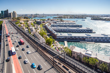 Fototapeta premium Walsh Bay From The Harbour Bridge