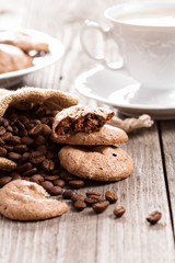 Chocolate espresso meringue cookies