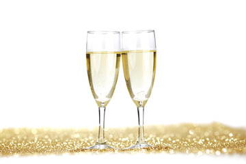 Two champagne flutes