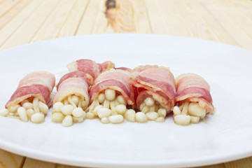 tasty bacon with Mushroom