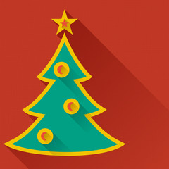 Christmas tree flat style
