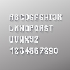 Alphabet Letters And Numbers Set - Isolated