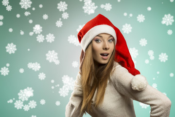 funny girl with christmas style