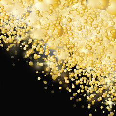 Golden Festive Christmas Background - Vector Illustration