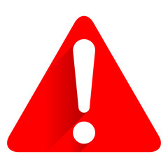 Exclamation danger sign
