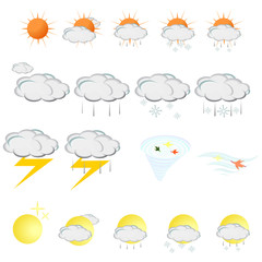 Weather icons Set - Vector illustration