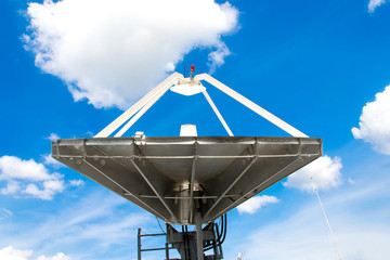 satellite dishes antenna  on blue sky