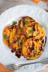 traditional Polish pumpkin yeast pancakes (Racuchy)