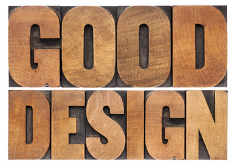 good design in wood type