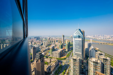 Fototapeta na wymiar Aerial view city
