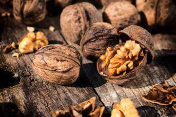 Opened walnut