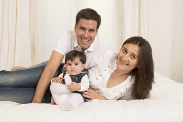 Young Couple and Baby girl