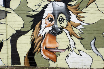 künstlerisches Graffito am Kölner Zoo
