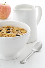 Delicious and healthy muesli cereal