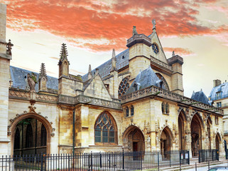 Church Saint-Germain-l'Auxerrois near the Louvre. Paris.France.