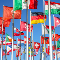Flaggen der Welt - quatratischer Hintergrund