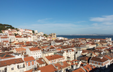 Naklejka na ściany i meble Alfama district of Lisbon Portugal