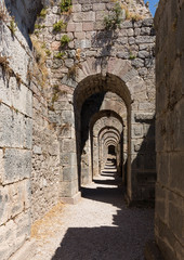 Fototapeta na wymiar Details of the old ruins at Pergamum