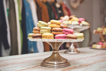 macarons on a fancy plate
