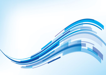 Abstract blue wave - background